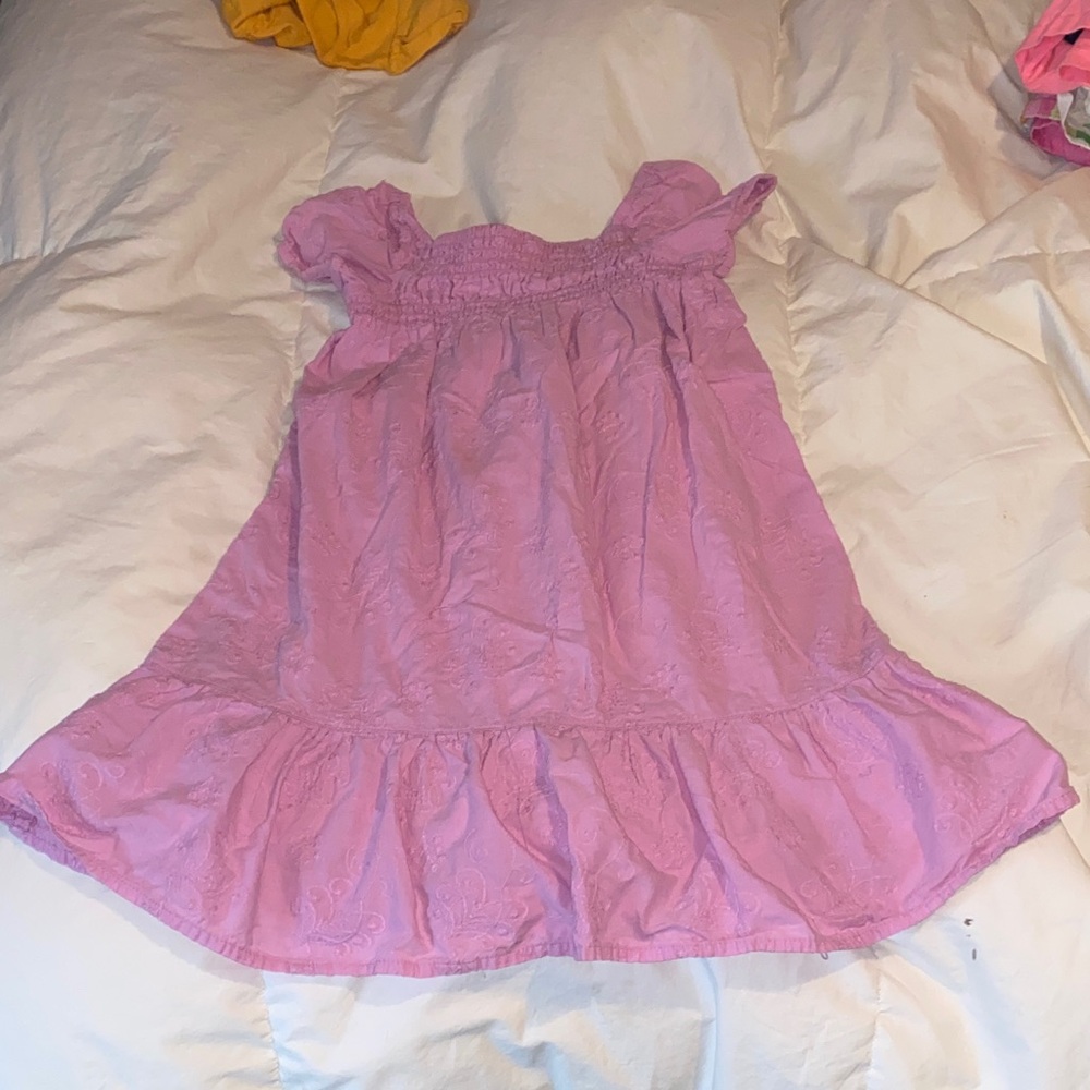 Old Navy Pink Eyelet Ruffle Sundress